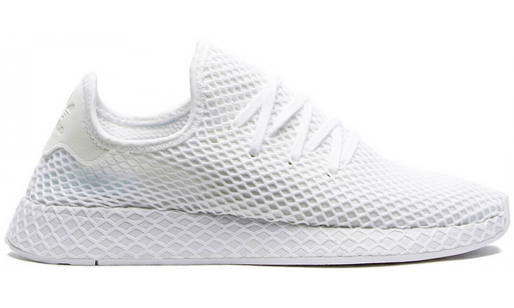 Adidas deerupt bianche con strisce argento on sale